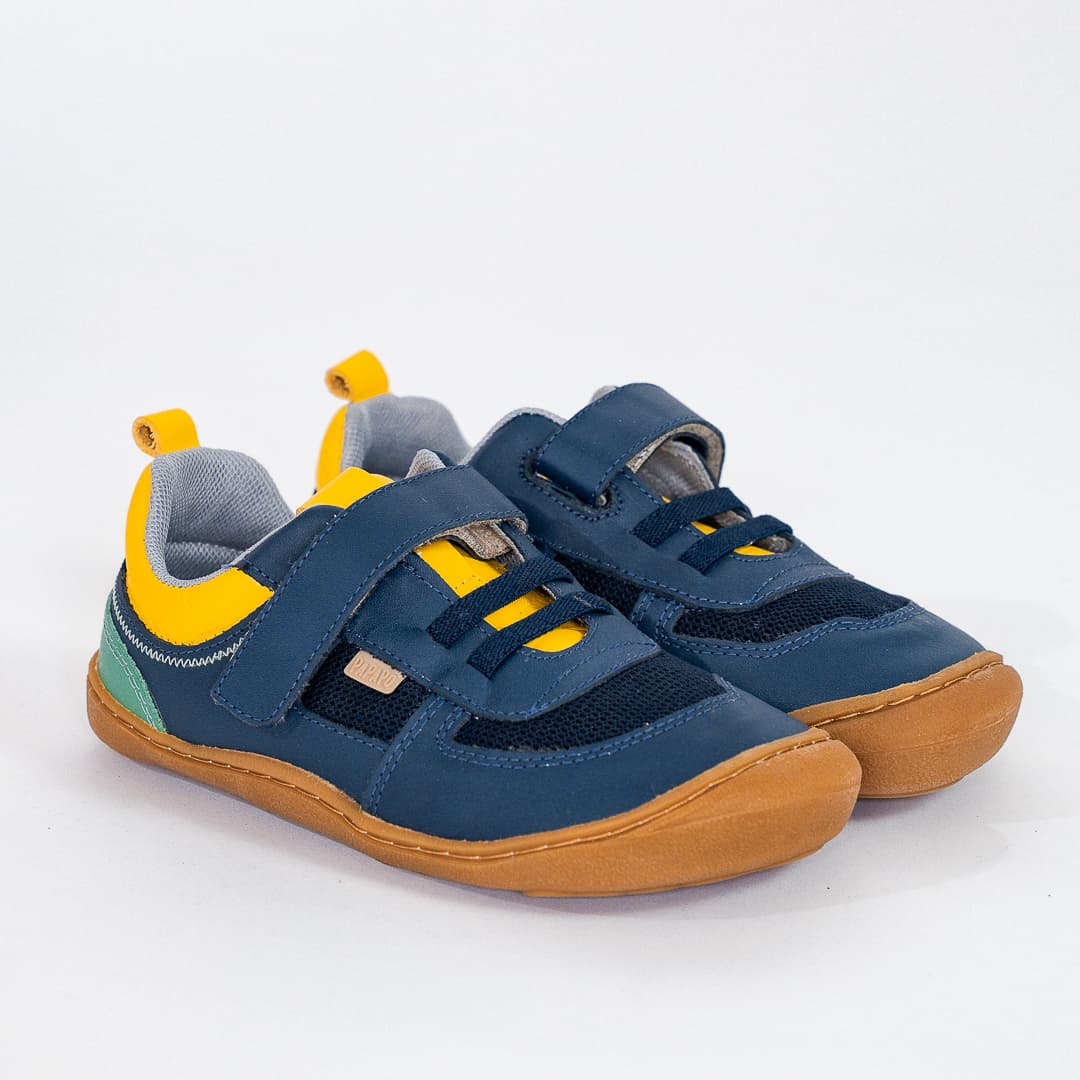 Tenis cuero barefoot azul 2