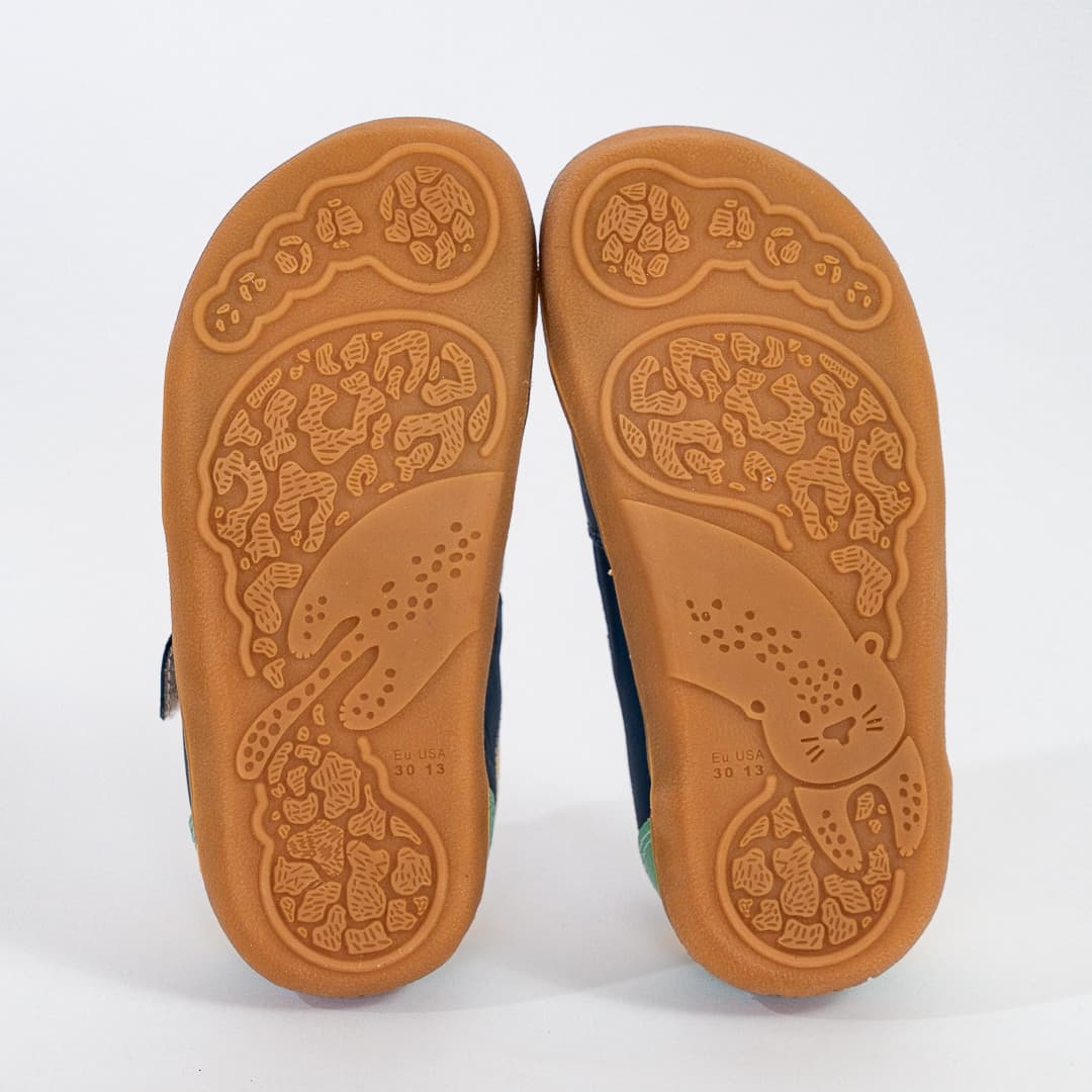 Tenis cuero barefoot azul 5