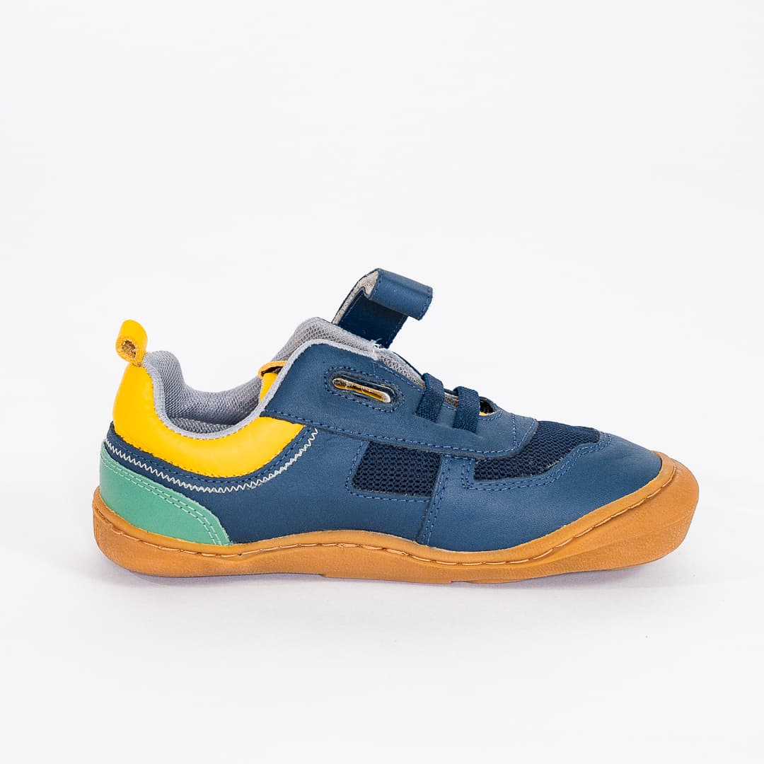 Tenis cuero barefoot azul 8