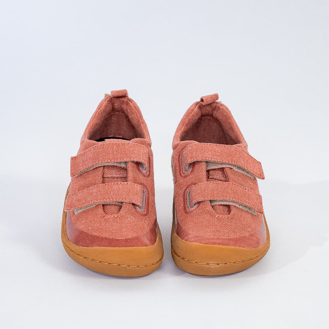 Tenis textil barefoot terracota 1