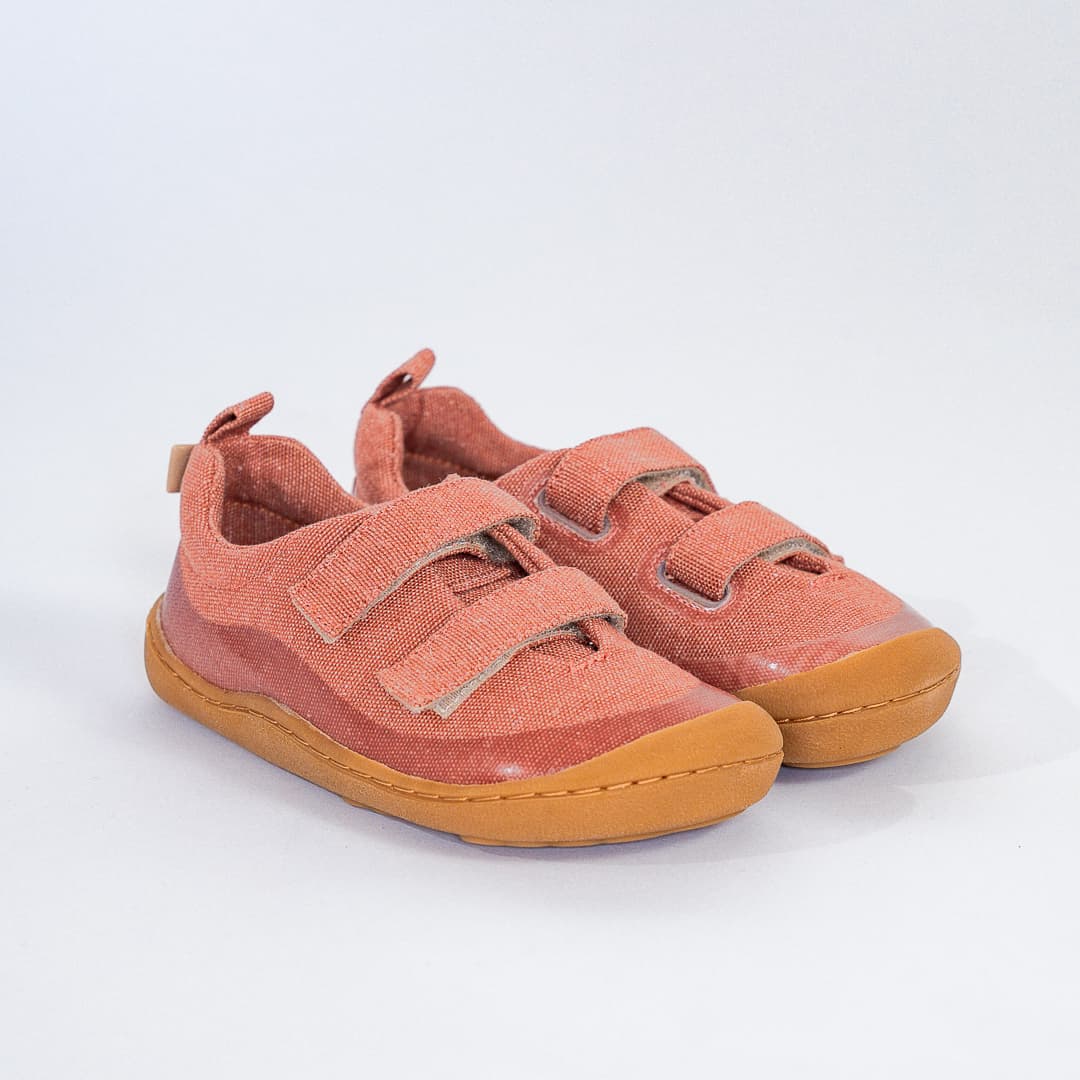 Tenis textil barefoot terracota 2