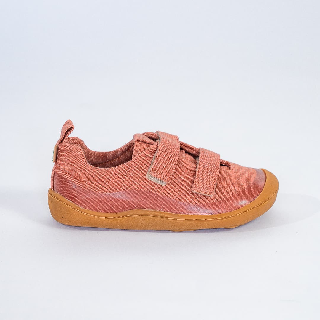 Tenis textil barefoot terracota 3