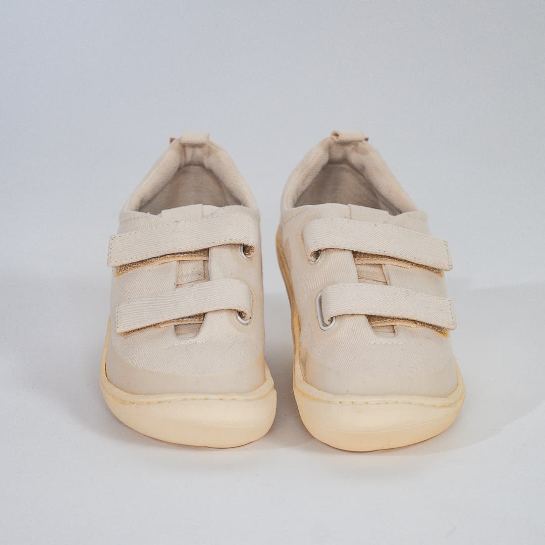 Tenis textil barefoot blanco 1
