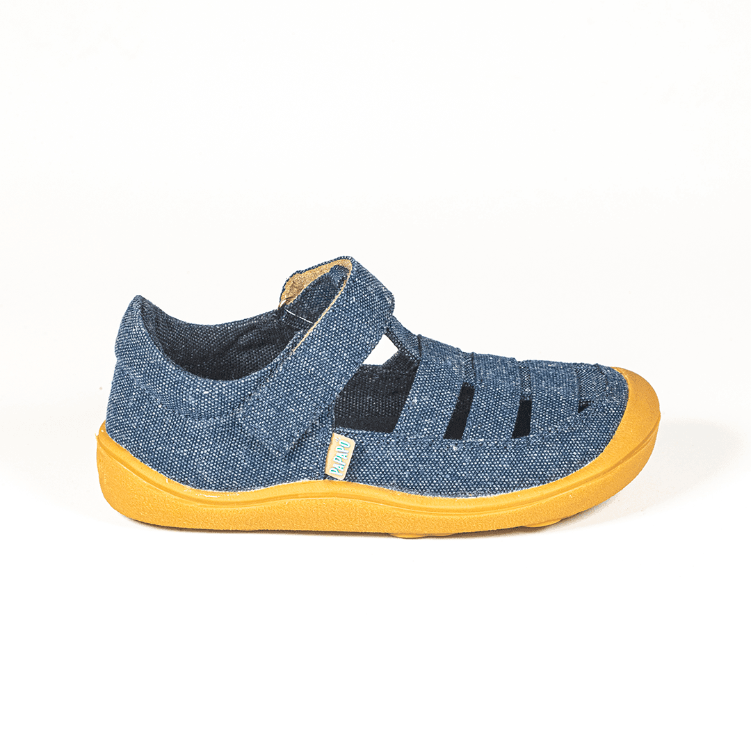 Sandalias textil barefoot azul 3