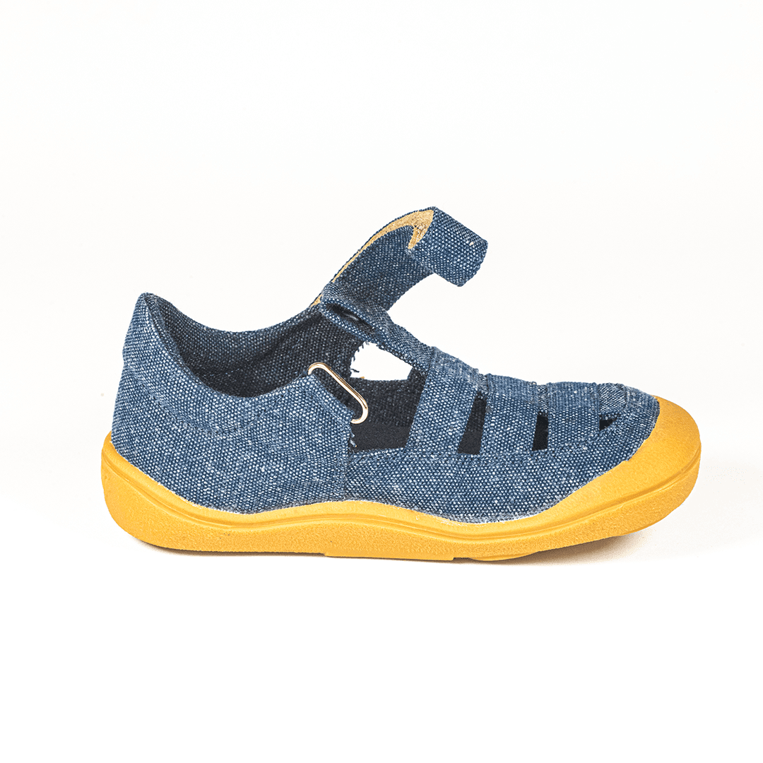 Sandalias textil barefoot azul 7