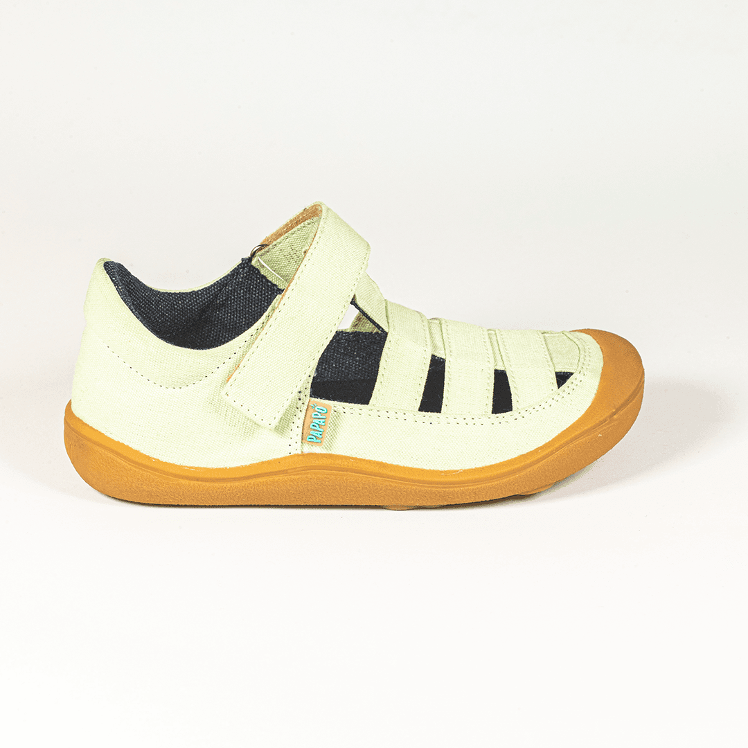 Sandalias textil barefoot verde 3