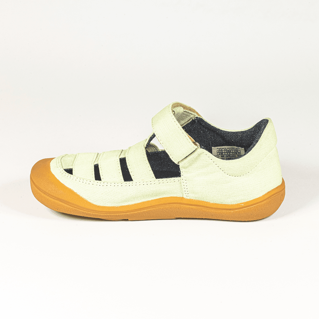 Sandalias textil barefoot verde 4