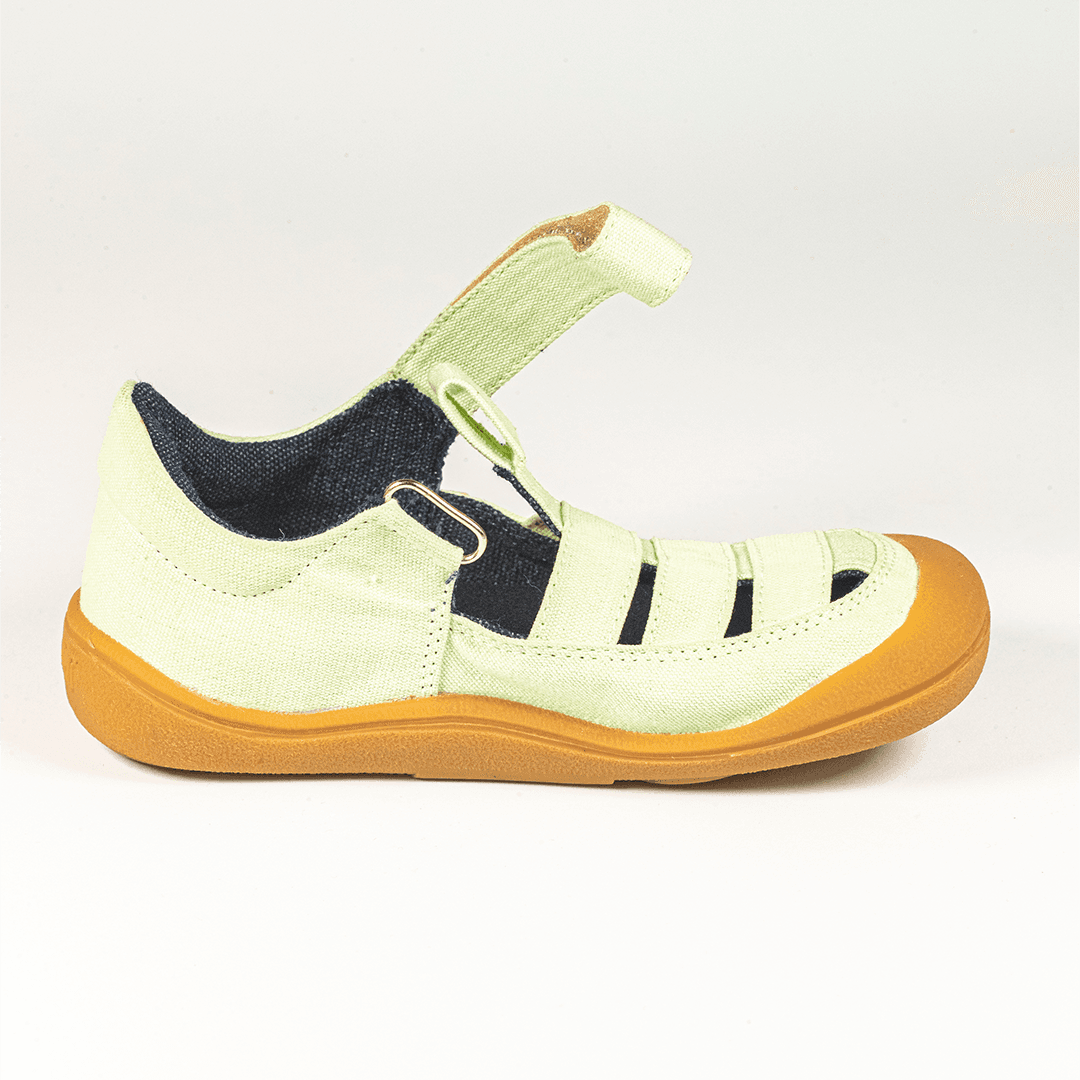 Sandalias textil barefoot verde 7