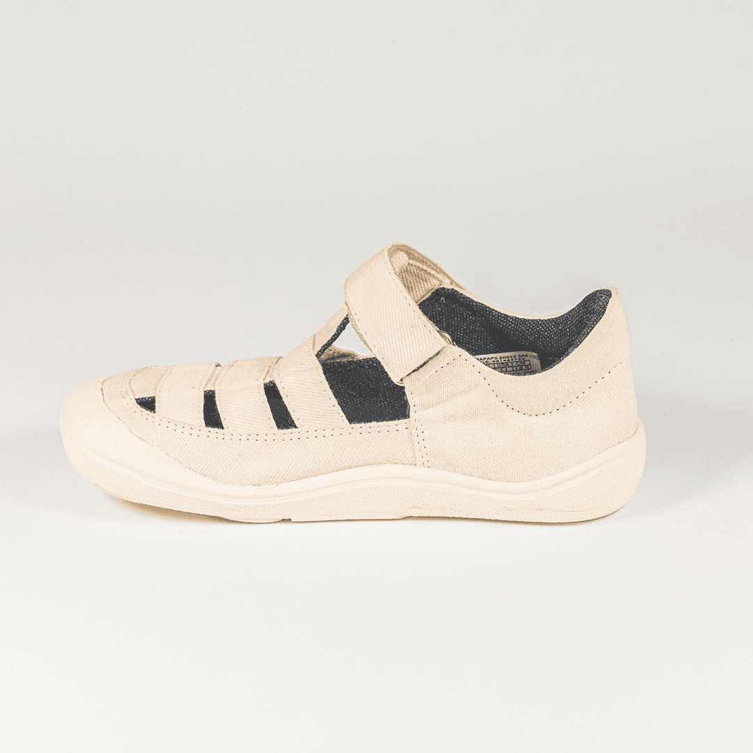 Sandalias textil barefoot blanco 4