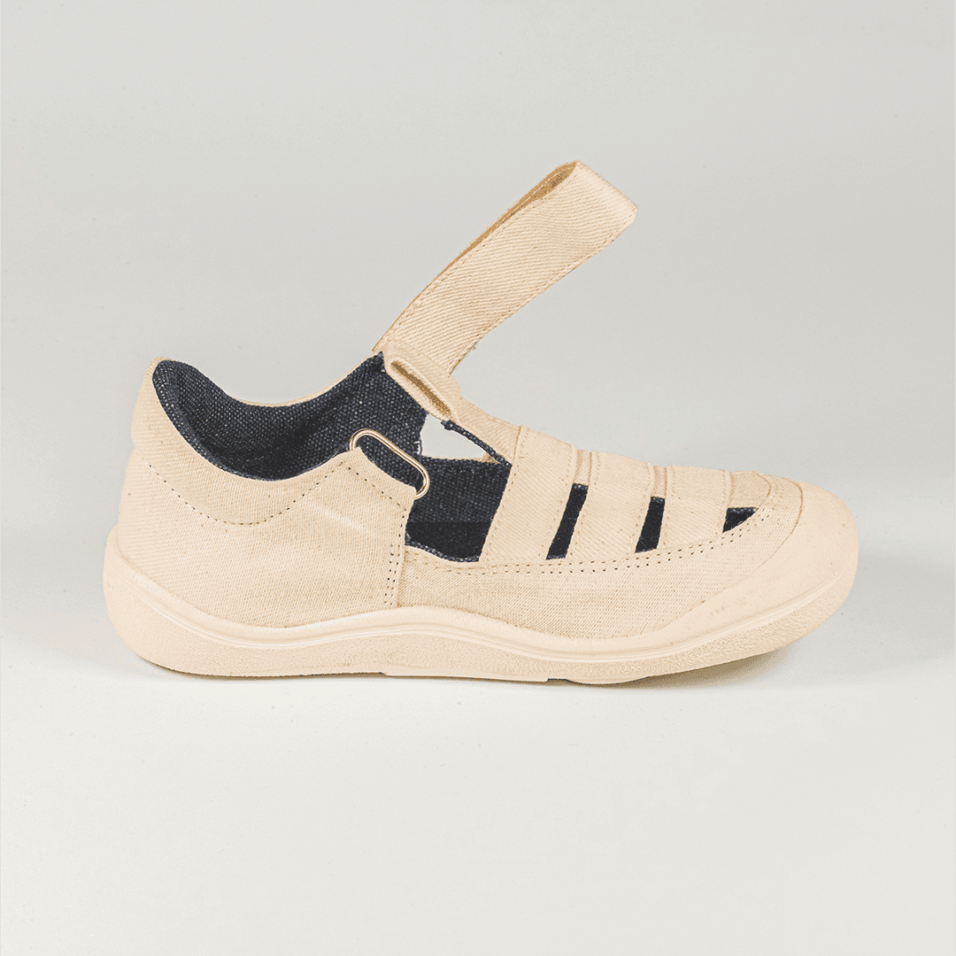 Sandalias textil barefoot blanco 7
