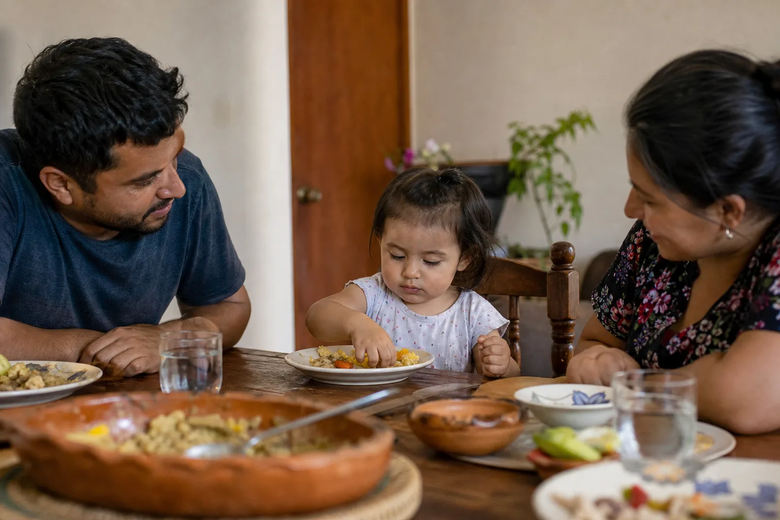 Comer en familia, sin pantalla ni avioncito